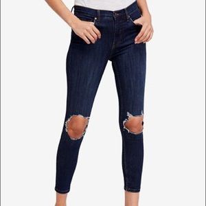 Free People Busted Knee Skinny Jeans